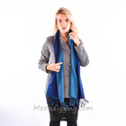 Dots of Blue - Luxurious Modal and Cashmere Woven Scarf