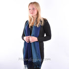 Dots of Blue - Luxurious Modal and Cashmere Woven Scarf