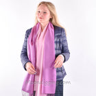 Stylish 100% Fine Wool Woven Scarf Selection Mauve Madness