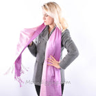 Stylish 100% Fine Wool Woven Scarf Selection Mauve Madness