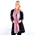 Stardust Roze - Elegant Wool and Silk Woven Scarf