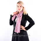 Stardust Roze - Elegant Wool and Silk Woven Scarf