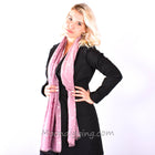 Stardust Roze - Elegant Wool and Silk Woven Scarf