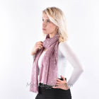 Stardust Roze - Elegant Wool and Silk Woven Scarf