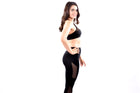ActiveWear Black/Bottoms With Mesh - Style 8601031