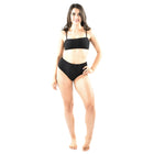 Black Rib Bikini/Full Bottom - Style 8601003