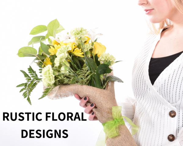 DIY Rustic Burlap Floral Arrangements