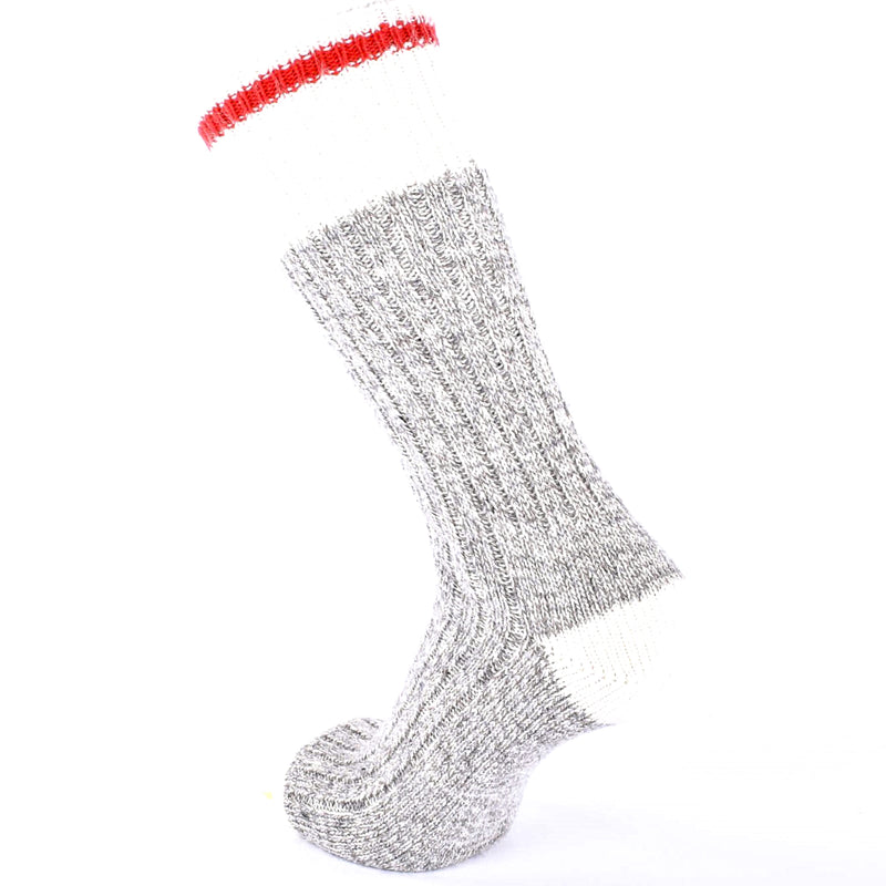 Duray 167C Wool Socks Grey Red-3 in a Pack-Xlarge
