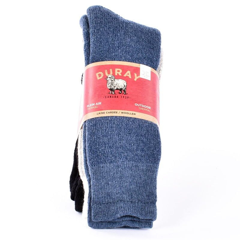 Duray Thermal Blue, Beige, Black Wool Socks 3 pack