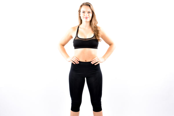 ActiveWear Black/Bottoms With Mesh - Style 8601031
