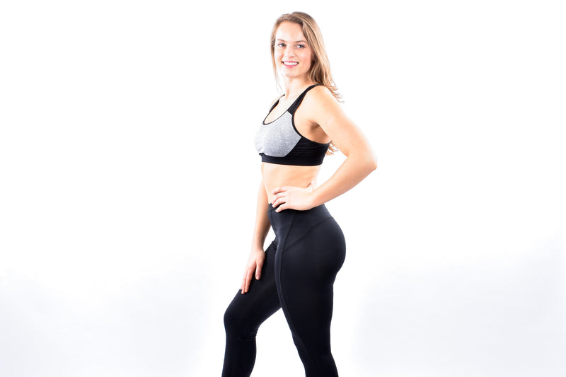 ActiveWear Black Bottoms No Mesh/Grey Top With Pad - Style 8601032