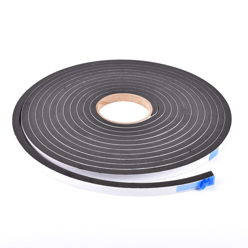 Sponge Neoprene Stripping W/Adhesive 1/2in Wide X 3/8in Thick X 25ft Long